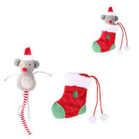 Kazoo Christmas Cat Toy Mouse in Stocking
