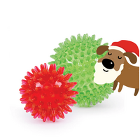 Kazoo Christmas Dog Toy Santa Paws Star Ball Medium