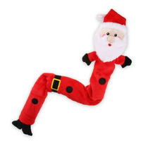 Kazoo Christmas Long Legged Santa Dog Toy