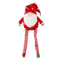 Kazoo Christmas Long Legged Santa Dog Toy
