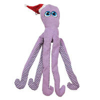 Kazoo Christmas Dog Toy Giant Octopus Purple
