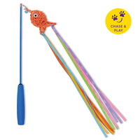 Cat Toy Kazoo Streamer Fish Wand