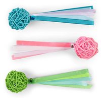 Kazoo Kitty Wicker Ball EA Cat Toy
