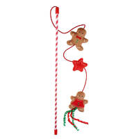 Kazoo Christmas Cat Toy Gingerbread Wand