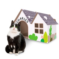 Kazoo Cat Scratcher Cardboard Cottage House