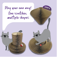 Kazoo Cat Scratcher Cardboard Accordion Bed w/Ball