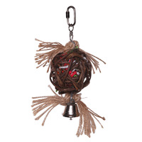 Kazoo Hanging Wicker Ball with Bell