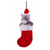 Christmas Toy Cat in Stocking Medium