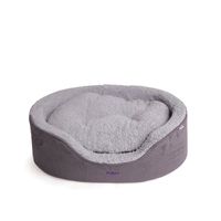 Kazoo Manhatten Dog Bed Grey & White Small