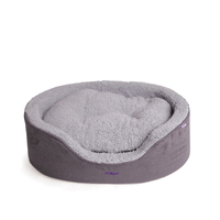 Kazoo Manhatten Dog Bed Grey & White Medium