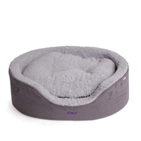 Kazoo Manhatten Dog Bed Grey & White Large