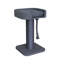 Kazoo High Bed with Rope Grey Cat Scratcher