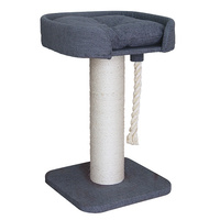 Kazoo High Bed with Rope Grey & Cream Cat Scratcher