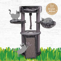 Kazoo Kitty Eco Scratch Sleep Post - Grey