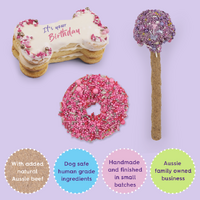 Kazoo Dog Treat Birthday Pink Party Pack