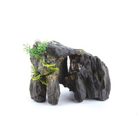 Granite Rock with Plants Small Ornament