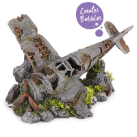 Bubbling Crashed Plane with Plants Ornament