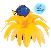 Kazoo Silicone Orange Fern with Blue Tang Ornament