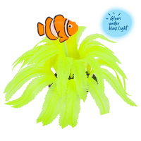 Kazoo Silicone Yellow Fern with Clown Fish Ornament