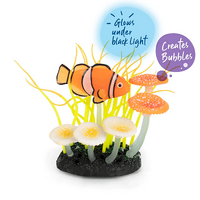 Kazoo Bubbling Anemone Garden With Clown Fish Ornament