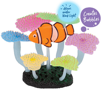 Kazoo Bubbling Silicone Flat Coral With Clown Fish Ornament