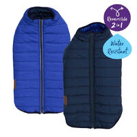 Kazoo Reversible Puffer Dog Coat Blue/Navy 27cm