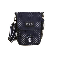 Doog Walkie Shoulder Bag Navy and White Dots