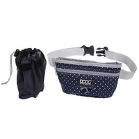 Doog Treat Pouch Navy & White Dot Large