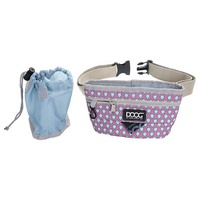 Doog Treat Pouch Aqua & Pink Drop Large