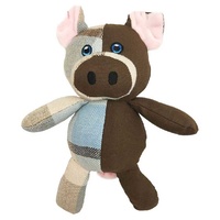 Furry Face CheckMates Plush Pig