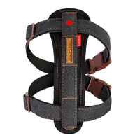 EzyDog Chest Plate Dog Harness Black Denim Large