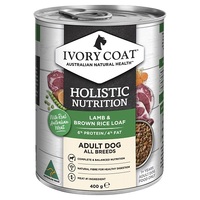 Ivory Coat Holistic Nutrition Lamb & Brown Rice Loaf Adult Wet Dog Food 400g