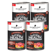 Ivory Coat Holistic Nutrition Beef & Brown Rice Loaf Wet Dog Food 400g x4