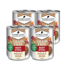 Ivory Coat Grain Free Beef Stew Wet Dog Food 400g x4