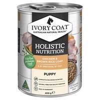 Ivory Coat Holistic Nutrition Chicken & Brown Rice Loaf Wet Puppy Food 400g