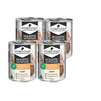 Ivory Coat Holistic Nutrition Chicken & Brown Rice Loaf Wet Puppy Food 400g x4