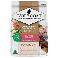 Ivory Coat Grain Free Dry Cat Food - Ivory Coat Cat Mature Salm&Chic 2kg
