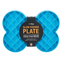 Slodog Slow Feeder Plate Cyan