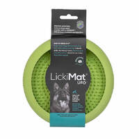 LickiMat UFO Slow Feeder Dog Bowl Green