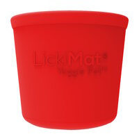 LickiMat Yoggie Pot Dog Slow Feeder Red