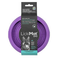 LickiMat UFO Slow Feeder Dog Bowl Purple