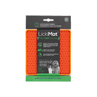 LickiMat MINI Tuff Soother Dog Slow Feeder Orange