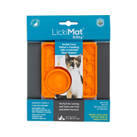 LickiMat Kitty Kitten Slow Feeder Orange