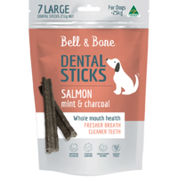 Bell & Bone Salmon, Mint & Charcoal Dental Sticks Large 231g