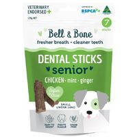 Bell & Bone Senior Dog Treat Dental Sticks Chicken Small