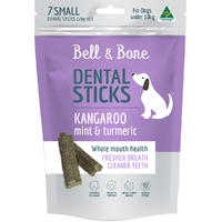Bell & Bone Dental Sticks Roo & Tumeric Small 126g