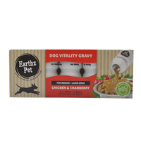Earthz Pet Gravy Chicken & Cranberry Medium & Large Dog Treat 35ml 5pk