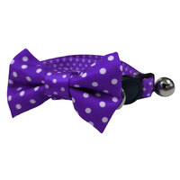 Soapy Moose Cat Collar Purple & White Dots